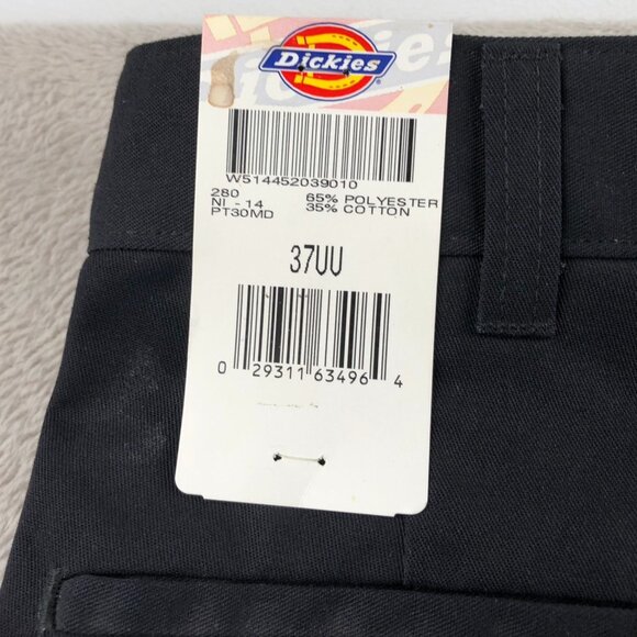 NWT Dickies Mens Work Pants Size 37UU Slim Straight Leg Black Workwear Classic - Picture 3 of 14